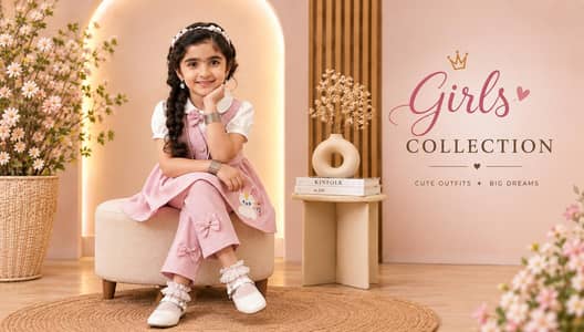 Baby Girl Bunny Embroidered Frock & Trouser Set