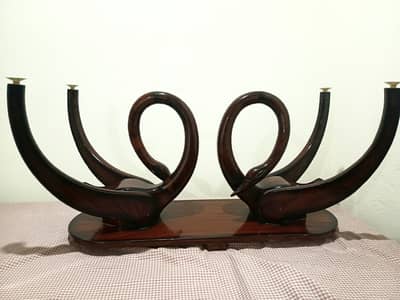 Wooden Table Set – 1 Large + 2 Side Tables