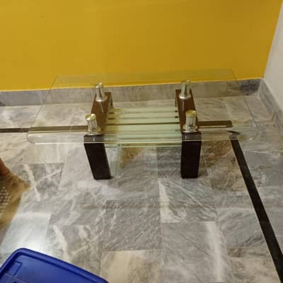 Glass center table