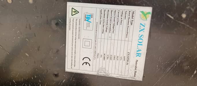 165 Watt solar only glass Crack