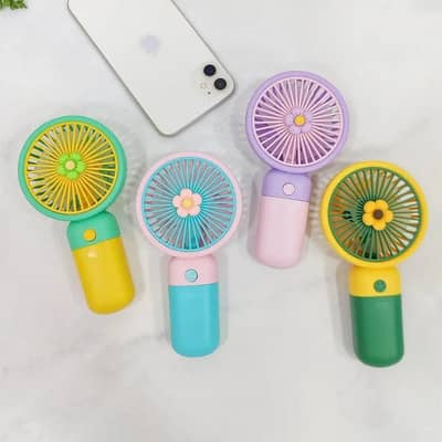 Mini portable fan 450 mah rechargeable fan