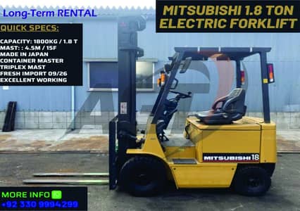 Mitsubishi 1.8 Ton Battery Operated Electric Forklift