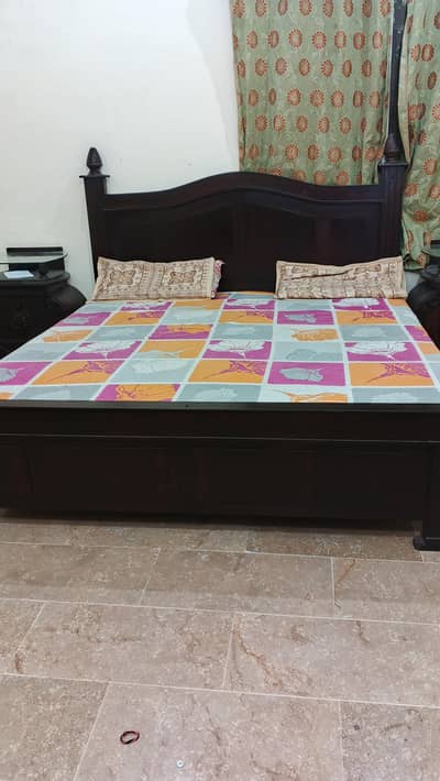 Bed with side tables for sale