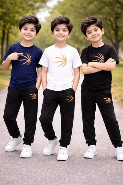 kids printed track suits polyester