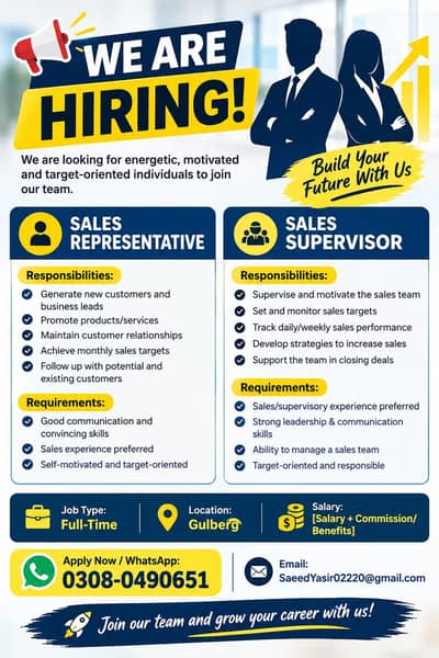 We are hiring Experienced Staff For our office.