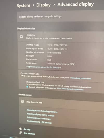 Samsung 24” LF24T450F Full HD Monitor | 75Hz | 1920×1080
