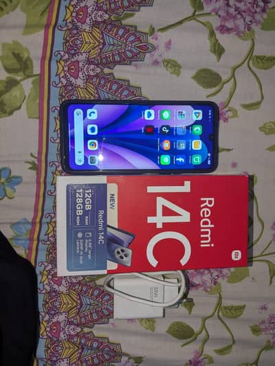 Xiaomi Redmi 14C with box accessories