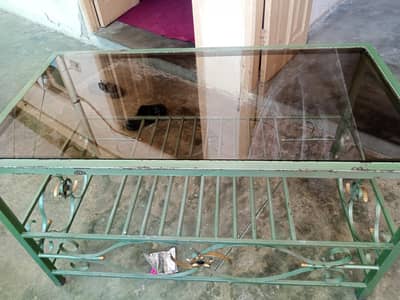 iron center table with glass top for sale abbottabad