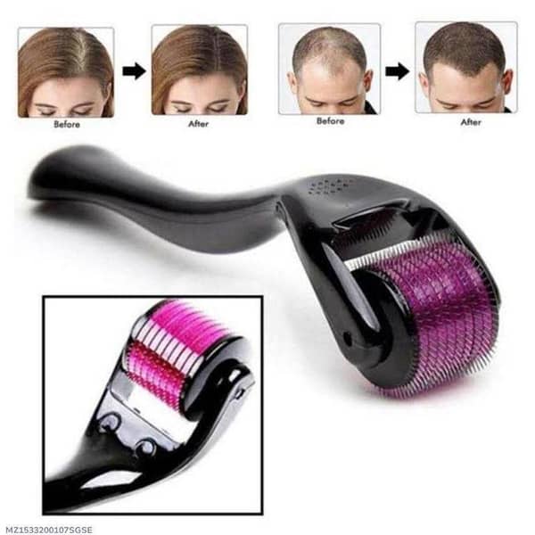 Derma Roller 0.5mm for Hair & Skin Therapy | 540 Titanium Micro-Needles