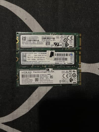 3x Original M. 2 SATA SSDs for Sale - Samsung & Lite-On Perfect Health
