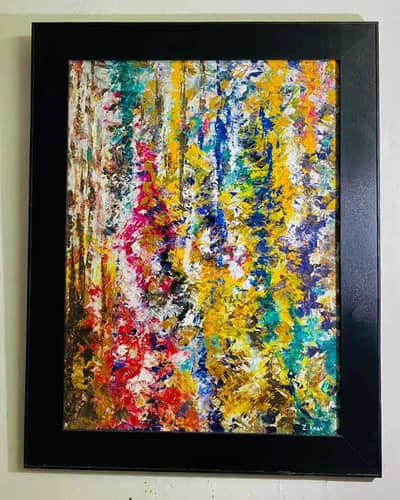 Beautiful Handmade Colorful Abstract Art Painting for Home Decor
