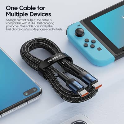Toocki C-C 100W USB Cable 2m Black