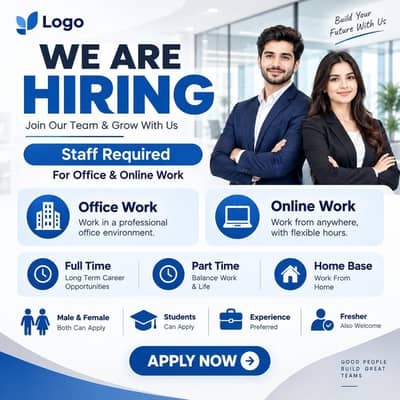 Apply now for online and office work
