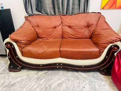 One 1-seater, one 2-seater, and one 3-seater sofa.