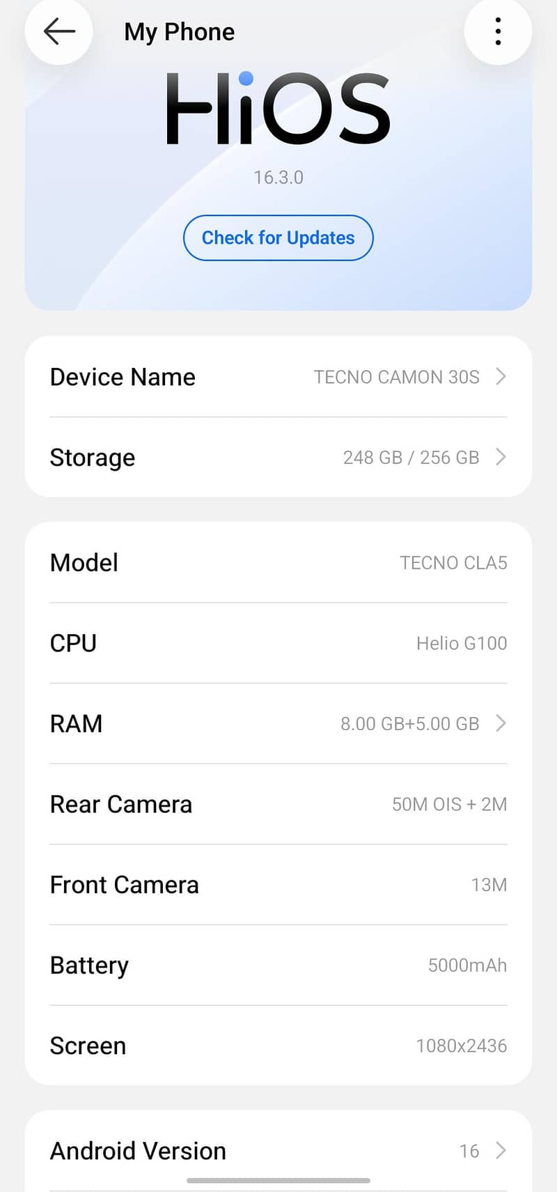 Tecno CAMON 30S 3