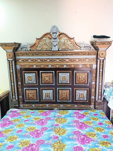 Premium Wooden Bedroom Set – Bed, Dressing & 2 Side Tables