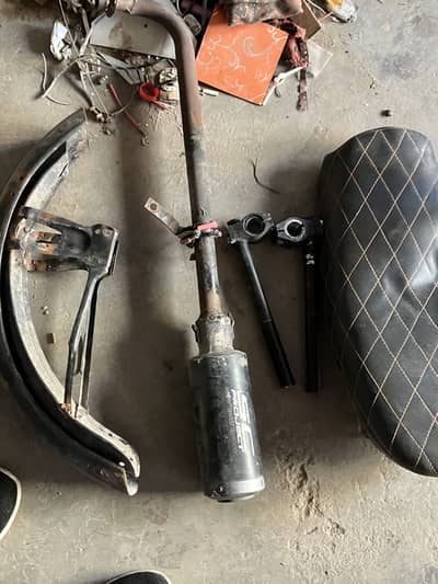 Sc Project Exhaust    Cafe Racer Madiguard or seat 2 Piece Handle  C