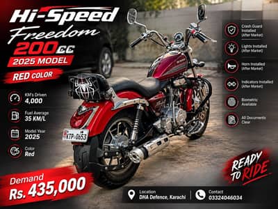 Hi-Speed Freedom 200cc 2025 – Red | Neat & Clean Condition
