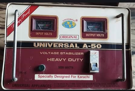 Universal A-50 Heavy Duty voltage Stabilizer (5000 watts)
