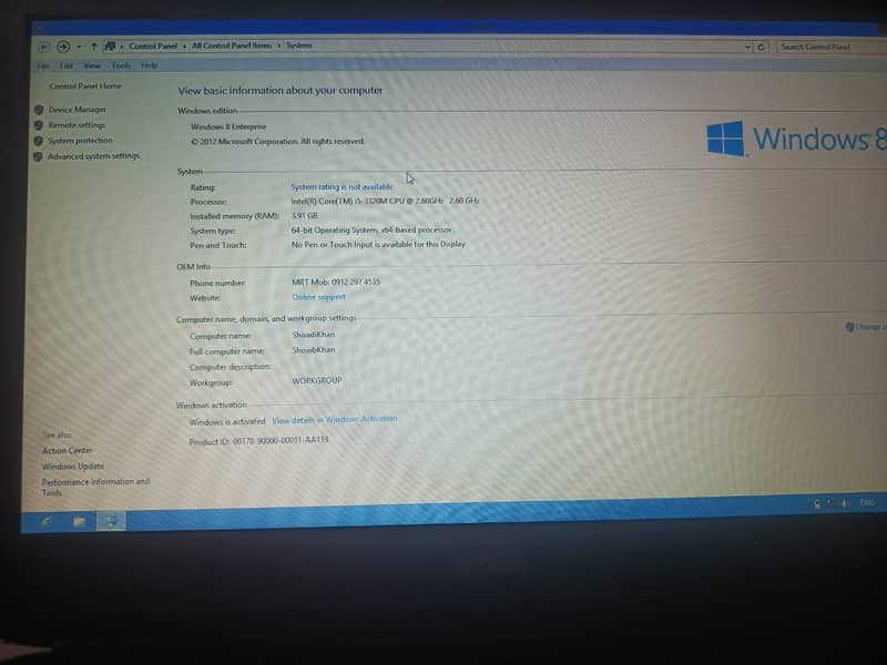 Dell Core i5 3rd generation 4
