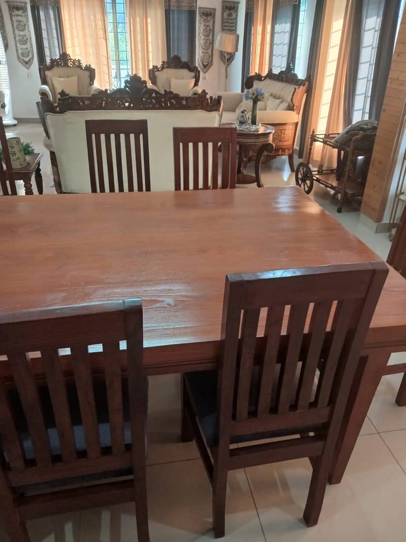 Solid wood dining table for 8 2