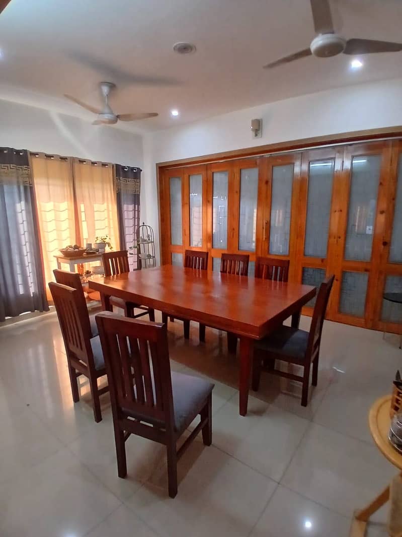 Solid wood dining table for 8 6