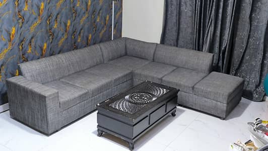 L shaper sofa with table for sale