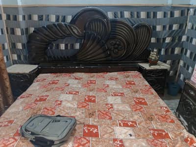 ful furnichur set 6 feet bed teen plo wali almari showcase dresing
