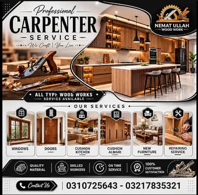 Wood work | Carpenter Services | Furniture Repair | Wood polish