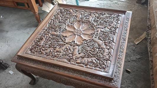 Original Antique 100 year old shikargah table imported pre partition