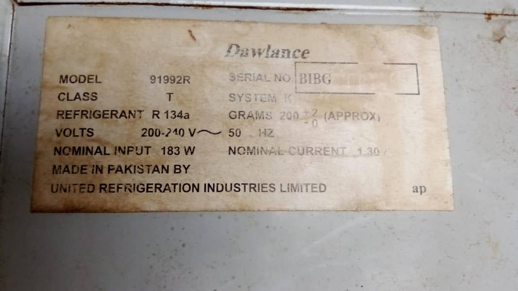 Dawlance Refrigerator 1