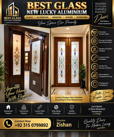 Premium Glass Doors | Decorative Glass & Aluminium Doors |