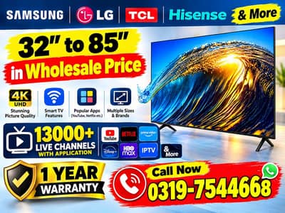 32" 42" 48" 55" SMART LED TV GOOGLE LED TV WITH WARRANTY