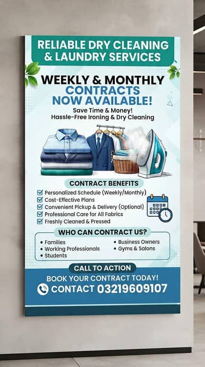 Dry cleaner and iron press
