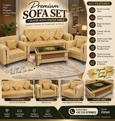 5 Seater /Sofa Set for Sale/ slightly used /
