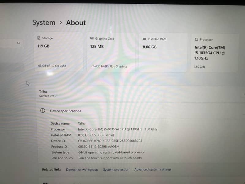 Microsoft Surface pro 7 3