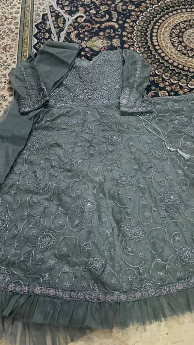 formal kids maxi in grey colour and skin colour maxi in large size