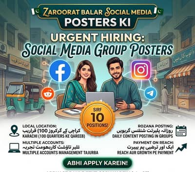 Urgent Hiring: Social Media Group Posters (Full-Time)