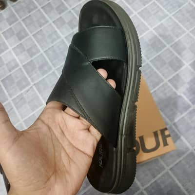 Ndure Black Chappal for Men