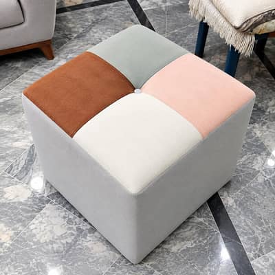 4 Color Stylish Ottoman Stool / Pouf – Good Condition