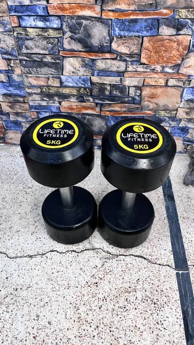 Rubber coated dumbbells