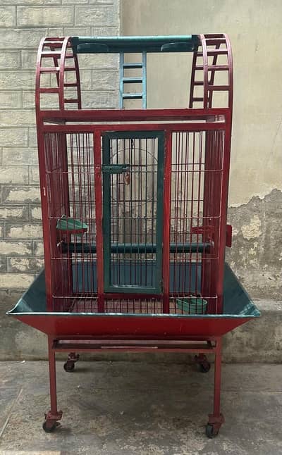 Large Iron bird cage with wheels and stand/Full size Tota pinjra
