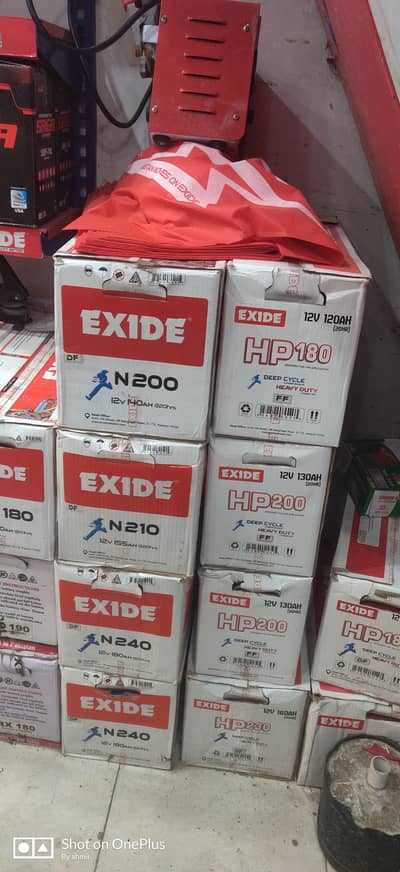 Exide All batteries available