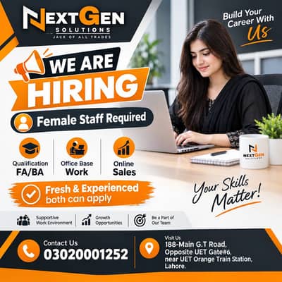Female Staff Required