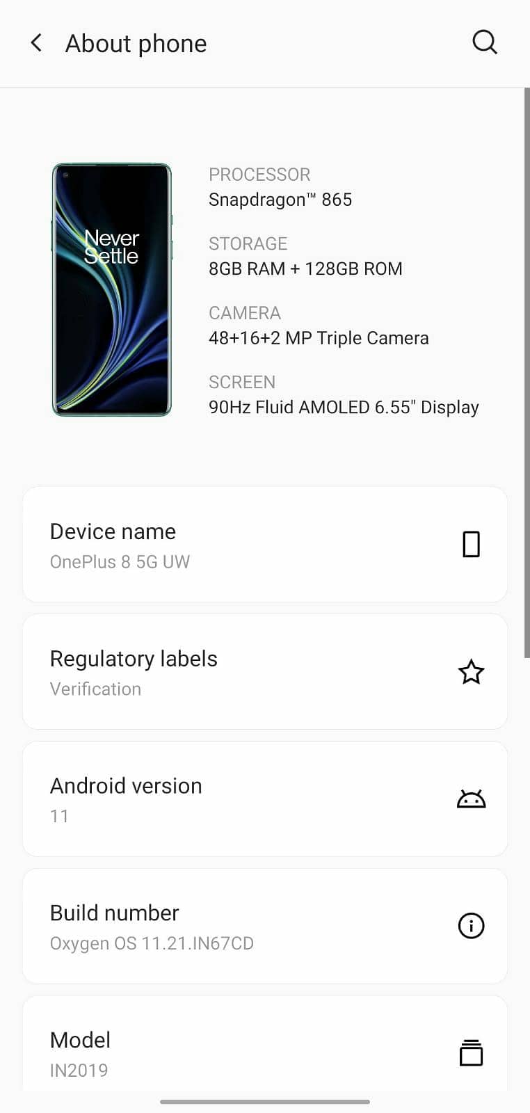 One Plus 8 5G 4