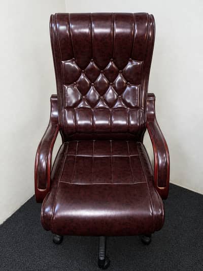 Office Chair Brown Leather - Executive Chair- Comfortable