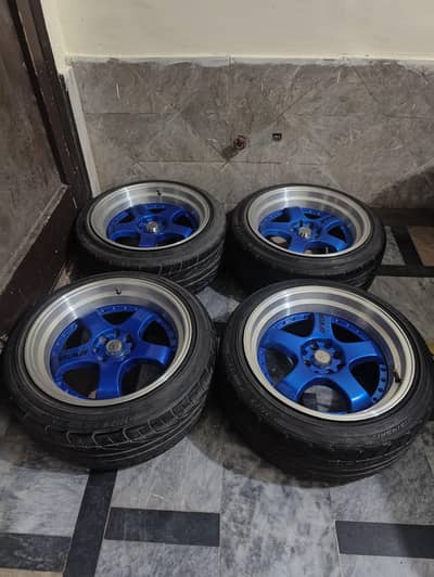 17 inch work 9jj with new slicks
