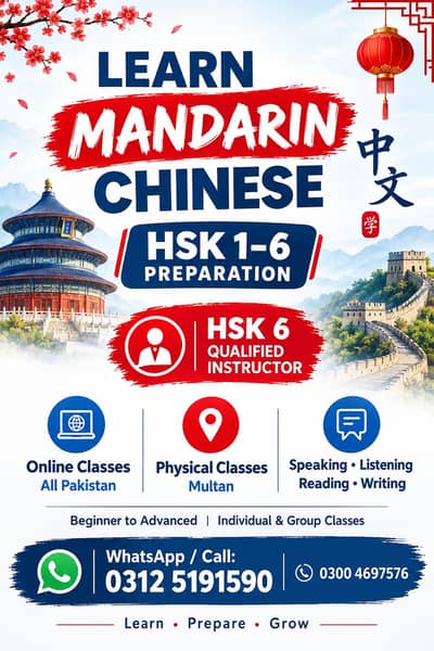 Chinese Language Classes | HSK 1–6 | Online Pakistan
