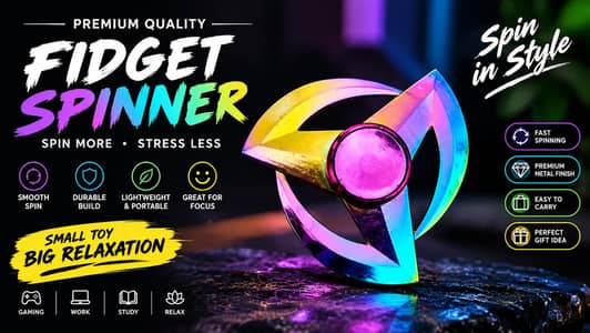 Aesthetic Rainbow Ninja Fidget Spinner