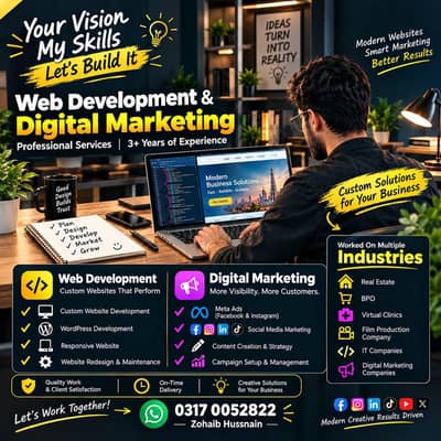 Web Developer, Website Design, WordPress & Digital Marketing